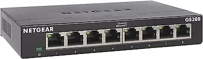 8-Port Gigabit Ethernet Unmanaged Switch (GS308) - Home Network Hub Office Ethe • $28.57