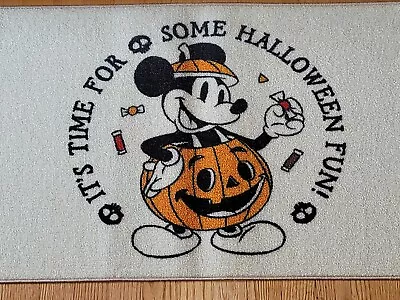 New Disney Fall Door Kitchen Bath Rug Mat Mickey Mouse Pumpkin 🎃 Halloween  • $12.95