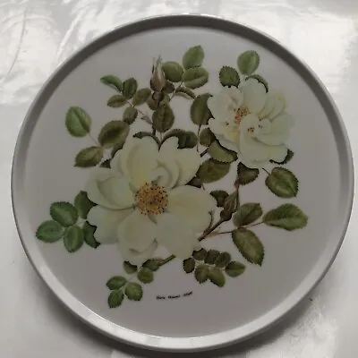Vintage Praesidium Ornamin Melamine White Wild Rose Small Tray Under Saucepan • £3.99