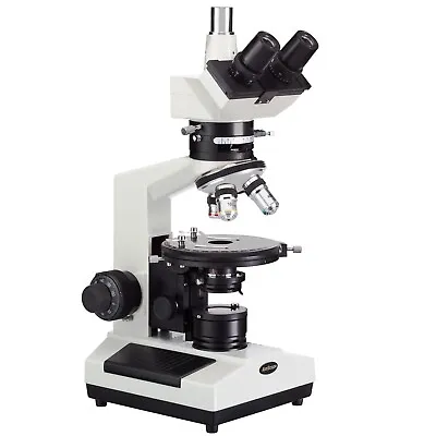 Amscope 40X-800X Trinocular Polarizing Microscope W 360° Rotatable Stage • $1533.99