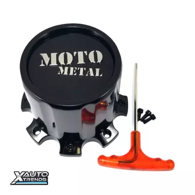 Moto Metal DUALLY REAR Wheel Center Cap Gloss Black 1079L171RMOGB-H124 • $42