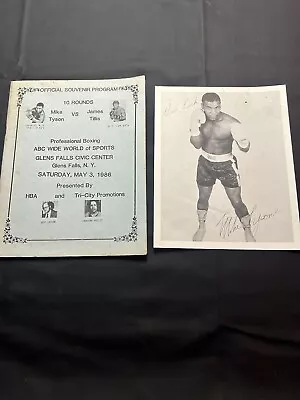 Original 1986 Mike Tyson Vs. James Tillis Glens Falls NY Boxing Fight Program • $500