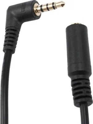 4 Pole 3.5mm 1/8 Inch Male To 3 Pole 3.5mm 1/8 Inch Female Stereo Audio Cable • £5.95