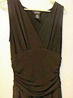 Women's GEORGE Stretch Black Sleeveless Fit & Flare Dress Size S Just Slip On • $9