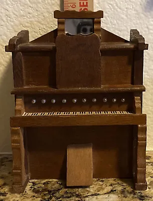 Shackman Vintage Miniature Dollhouse Furniture Wooden Piano Organ Music Box • $29.50
