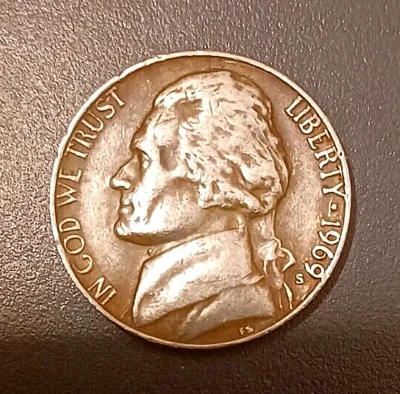 $0.99 • Buy 1969-S Jefferson Nickel Cent US Old Coin Circulated