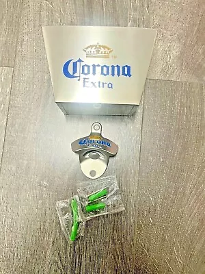 Corona Wall Mounted Bottle Opener & Cap Catcher Merchandise Man Cave Beer Bar • $18.95