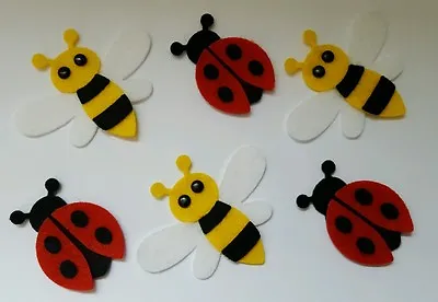 X6 Ladybird And Bee Embellishments. Die Cuts  • £3.25