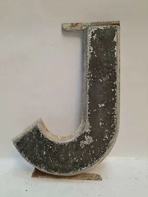 Vintage DRIVE-IN Movie Theatre MARQUEE LETTER - J - Black Metal 22cm Cinema Sign • $11.06