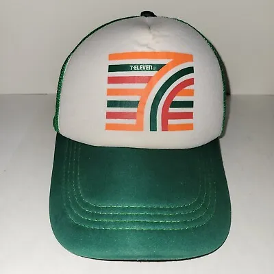 7-Eleven Mesh Snapback Trucker Hat Cap Limited Edition Promo Green White • $17.95