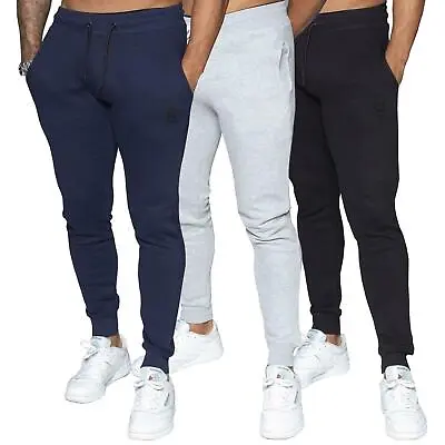 MYT Mens Joggers Cuffed Sweatpants Gym Slim Fit Fleece Jogging Bottoms Trousers • £12.99