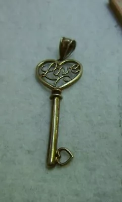 Vintage Sterling Silver Key Pendant • $14.99