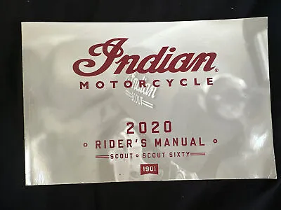 2020 Indian Motorcycle Rider's Owner's Manual Scout & Scout Sixty • $30