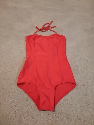 Red Dance Gymnastics Leotard Halter Neck Age 5-6 • £4.50