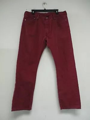Levis Men's Jeans Size 38 Red Straight Leg Classic Denim Casual 38x30 White Tab • $24.88