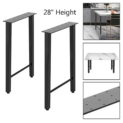 £38.99 • Buy Metal Table Legs Dining Table Legs 28  Height Trapezoid Shape Desk Legs Set Of 2