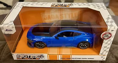 2024 Ford Mustang Dark Horse Blue And Black 1/24 Scale Diecast Model Car By JADA • $24.99
