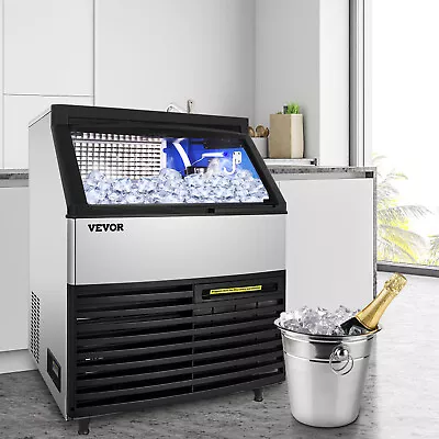 VEVOR Commercial Ice Maker 320LBS Ice Cube Machine W/ Water Filter 77LBS Storage • $1186.69
