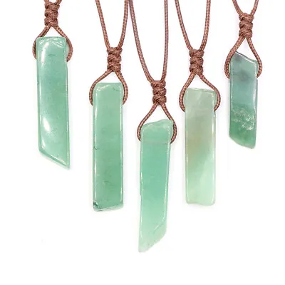 $2.99 • Buy 1xNatural Crystal Pendulum Quartz Stone Pendant Chakra Healing Gemstone Necklace