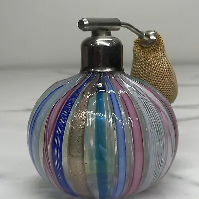 Murano Latticino Ribbon Perfume Atomizer • $74.95