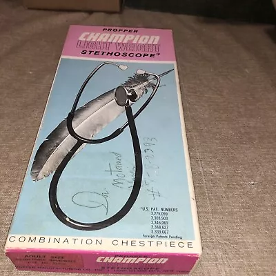 VTG Propper Champion Lightweight Stethoscope Pair Standard Ear Tips Original B • $79.95