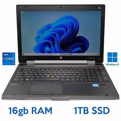 HP EliteBook 8570w |Intel Core I7@2.30 GHz|16GB RAM 1TB SSD Wind 11 Pro Webcam • $209.99