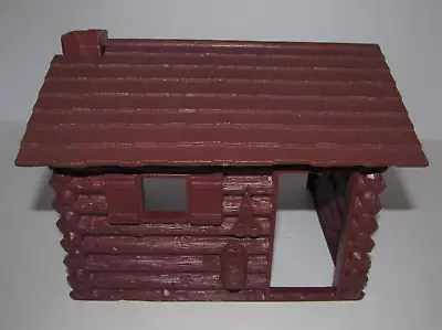 Vintage 1950s AUBURN Plastic Playset 3-Sided Pioneer Western LOG CABIN • $14.98