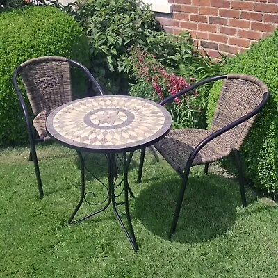  BRAVA  BISTRO SET With 2 X SAN REMO CHAIRS By SUMMER TERRACE SM/501 • £249.95