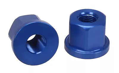 3/8  X 26T REGULAR Bicycle Axle Nuts 7075 Aluminum (PAIR) COBALT BLUE • $13.99