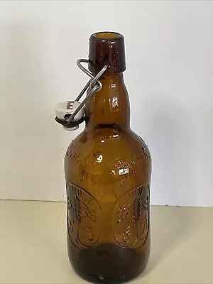 $6.50 • Buy Vintage Grolsch Beer Bottle Amber Brown Glass Flip Swing Top