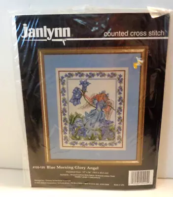 Janlynn Counted Cross Stitch Kit Blue Morning Glory Angel 125-125 • $16.99