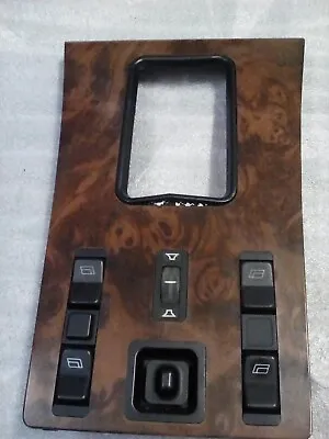 MERCEDES W126 EARLY CENTER CONSOLE WOOD  PANEL WITH Window SWITCH  Burlwood • $145