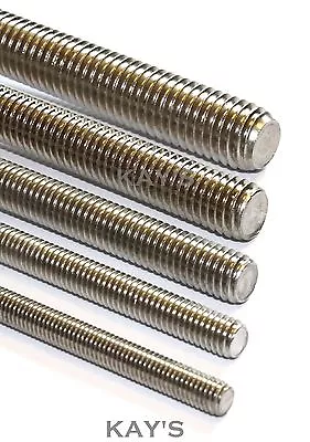 £42.94 • Buy FULLY THREADED ROD/BAR/STUDDING/ALLTHREAD M2.5,3,4,5,6,8,10mm A2 STAINLESS STEEL