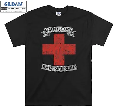 £11.95 • Buy Bon Jovi Bad Medicine Rock T-shirt Gift T Shirt Men Women Unisex Tshirt 6215