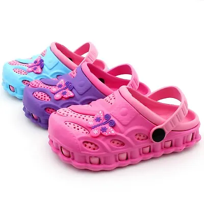 $12.99 • Buy Garden Clogs Shoes For Girl Kids Toddler Slip-On Casual Two-tone Slipper Sandals