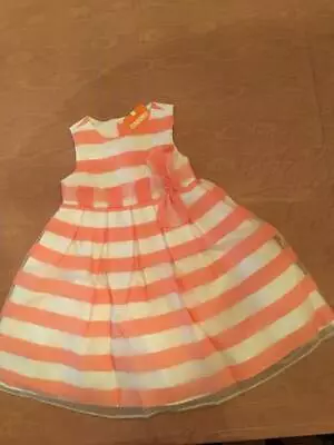 Gymboree Wildflower Weekend Coral Striped Party Dress 4T 5T Easter NWT • $19.50