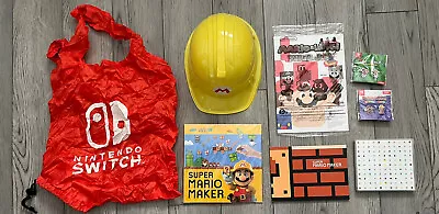 Nintendo Switch Enamel Pin Promo Bag Super Mario Maker Mario Golf RARE Lot • $50