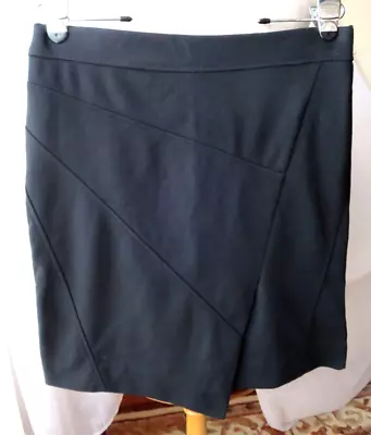 Vera Wang Pencil Skirt Black Pull On Elastic Waist Stretchy Medium • $19.99