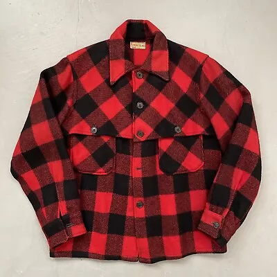 Vintage Sportclad Mackinaw Wool Cape/Cap Coat Hunting Cruiser Jacket Plaid (S-M) • $137.99