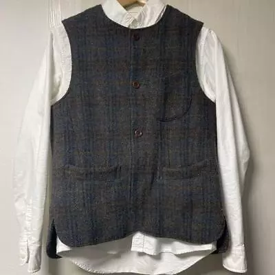 Beams × Harris Tweed Vest Size M Gray Japan Used • $185