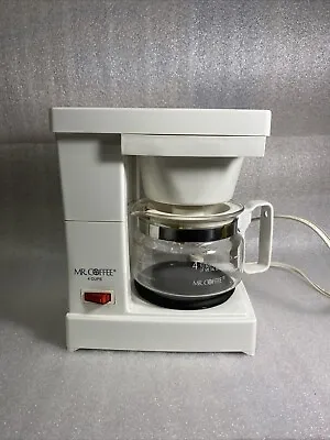 Mr. Coffee JR-4 4 Cup Automatic Drip Coffee Machine - White Tested & Working • $19.99