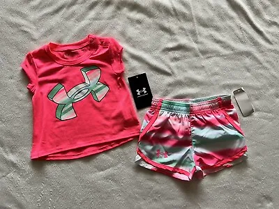 $24.99 • Buy UNDER ARMOUR Baby Girl's Shirt And Shorts Outfit, 2-piece Set