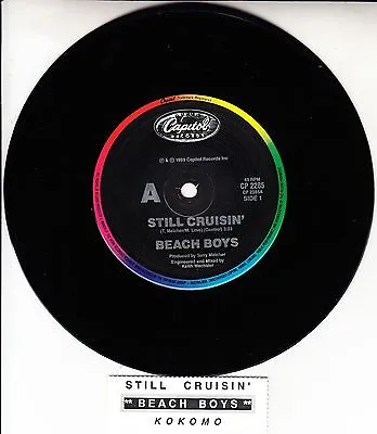 THE BEACH BOYS  Still Cruisin' & Kokomo 7  45 Rpm Record + Juke Box Title Strip • $9.99