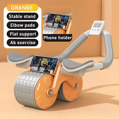 Automatic Rebound Abdominal Wheel Ab Roller Elbow Support Core Exercise W/ LCD • $19.99