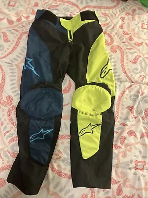 Alpine Stars Pants Youth 24 Black Neon Vector Dirtbike Gear MX Motocross • $7.50