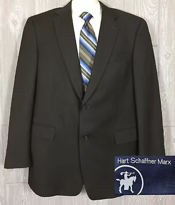 Recent Hart Schaffner Marx Mens Olive Wool Blazer Sport Coat 44 Long (t8) • $39.99