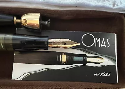 Omas Extra Pen Fountain Pen Penholder Black Pen Gold 14K And Support Vintage • $134.68