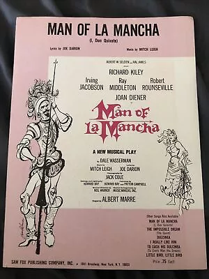 THE IMPOSSIBLE DREAM Vintage Sheet Music Man Of LaMancha 1965 Show Song Tunes • $7.10