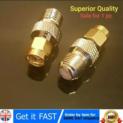 F Type Female Jack To RP-SMA Female Plug Center RF Coaxial Adapter Connector  • £2.94