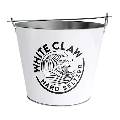 White Claw Bar Drink Bucket Lightweight Metal Ice Cold Drink Container For Bars • $29.99